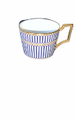 2 X WEDGWOOD ANTHEMION BLUE ESPRESSO CUP