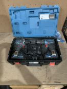 ERBAUER TWIN PACK IMPACT DRIVER AND COMBI DRILL COMES WITH 2 BATTERIES, CHARGER AND CARRY CASE (