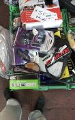 50 PIECE MIXED LOT INCLUDING JUMP LEADS, BIKE LOCKS, PROTECTIVE DOWN SHEET ETC