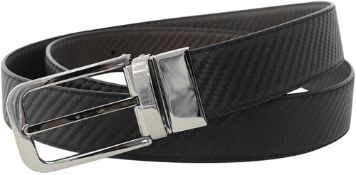 BRAND NEW ALFRED DUNHILL 30MM BLACK TWIST ROUND CHASSIS BELT BLACK (6874) RRP £259