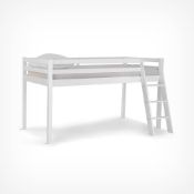 Pine Mid Sleeper Bed Frame. With its charming shaker-style design and neutral white finish, the