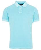 BRAND NEW BARBOUR WASHED SPORT POLO TOP AQUA MARINE SIZE XL (9596) RRP £50