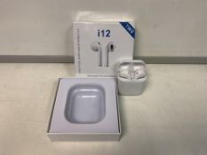 16 X BRAND NEW i12 TWS BLUETOOTH 5.0 HEADPHONE SPORTS SWEATPROOF TRUE WIRELESS TOUCH EAR PODS RRP £