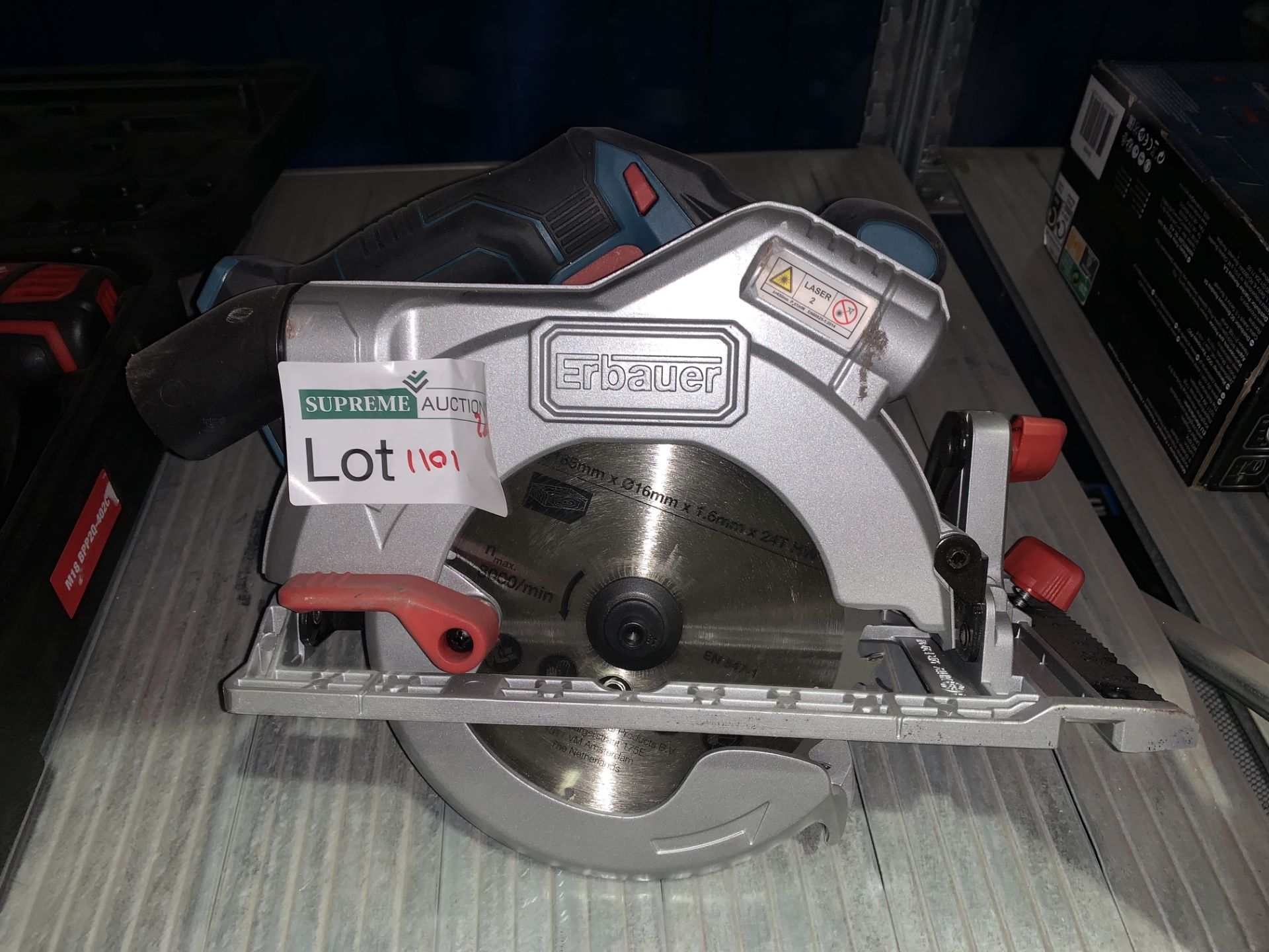 ERBAUER CORDLESS BRUSHLESS 18V CIRCULAR SAW (UNCHECKED, UNTESTED)