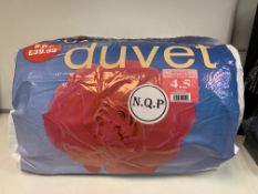 7 X LUXURY HOLLOWFIBRE FILLED DUVETS 4.5 TOG. RRP £39.99 EACH
