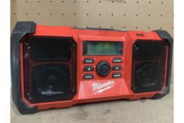 MILWAUKEE M18 JSRDAB+-0 230V OR 18V DAB+ / FM SITE RADIO (UNCHECKED UNTESTED)