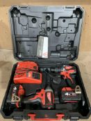 MILWAUKEE M18 CBLPP2A-402C 18V 4.0AH LI-ION REDLITHIUM BRUSHLESS CORDLESS COMBI DRILL & IMPACT