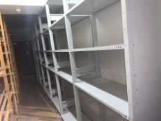 18 X 8 FOOT METAL 4 SHELF SHELVING UNITS