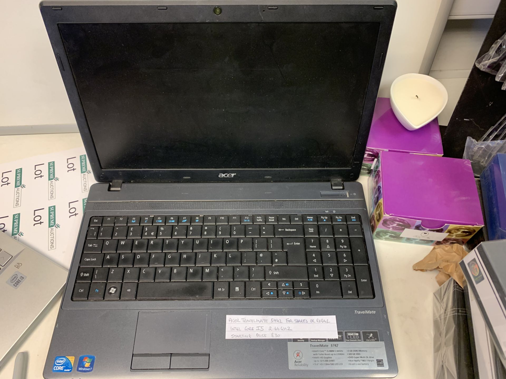 ACER TRAVELMATE 5742 FOR SPARES OR REPAIR, INTEL CORE i5 2.66GHZ