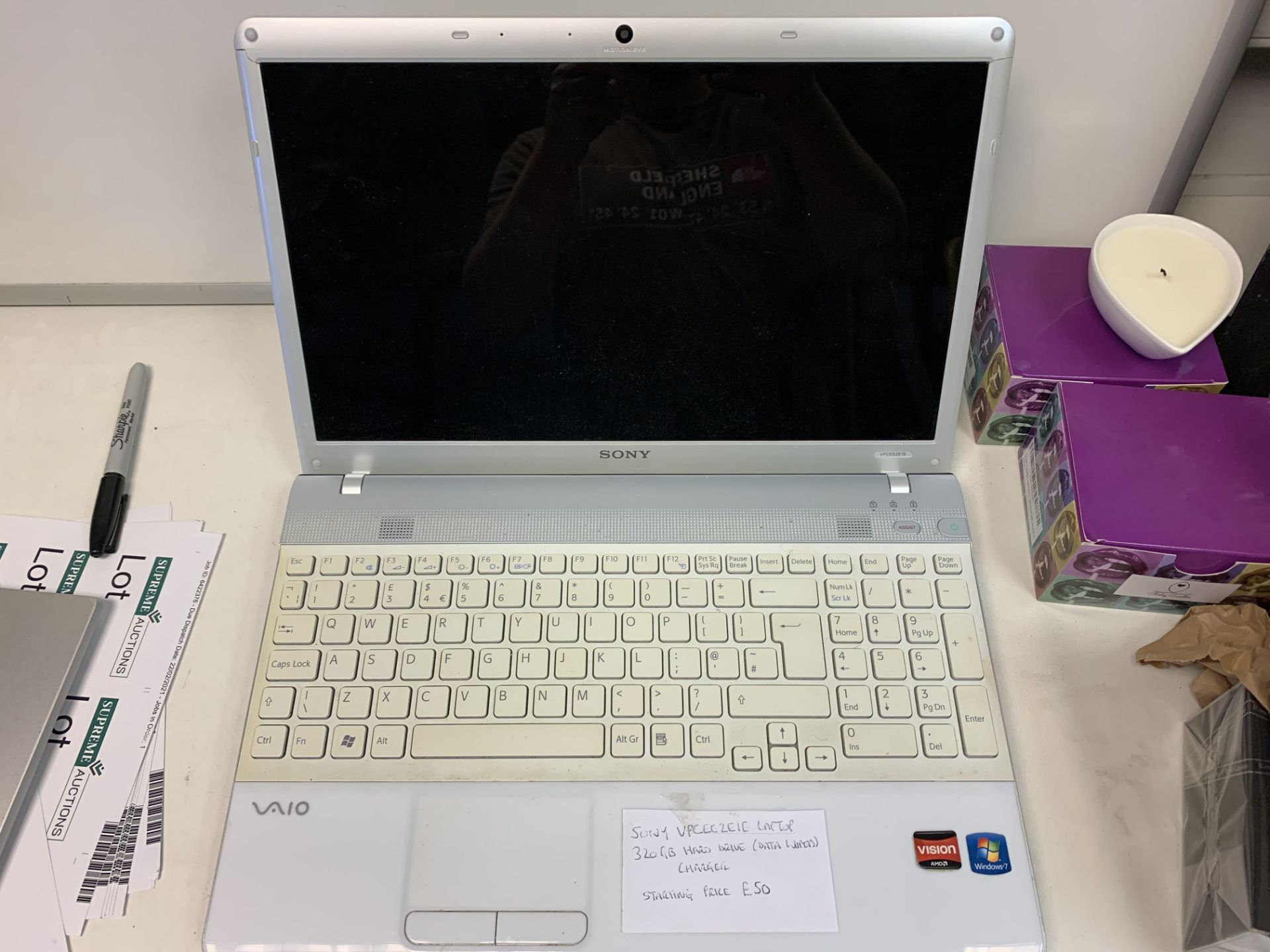 SONY VPCEE2EIE LAPTOP, 320GB HARD DRIVER ( DATA WIPED ) WITH CHARGER