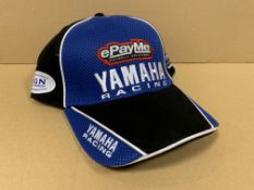 25 X BRAND NEW OFFICIAL YAMAHA RACING BLACK AND BLUE CAPS