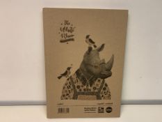 100 X NEW 'THE WHITE RHINO' A4 HARD BACK LINED NOTEBOOKS. RRP £4.99 EACH