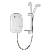 NEW MIRA GO REAR-FED WHITE / CHROME THERMOSTATIC POWER SHOWER