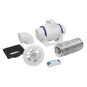 NEW VENT-AXIA LED SHOWER LIGHT FAN KIT WHITE 100MM