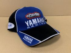 25 X BRAND NEW OFFICIAL YAMAHA RACING BLACK AND BLUE CAPS