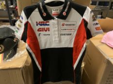 31 X BRAND NEW OFFICIAL HONDA LCR NAKAGAMI LADIES POLO TOPS IN RATIO BOX SIZES XS-XL