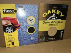 146 X BRAND NEW ASSORTED SAN PAPER/GRIT PAPER PACKS
