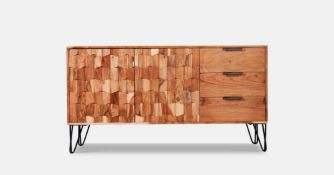 Amelia sideboard, acacia and black. RRP £519. Say hello to the Amelia sideboard! Made from solid