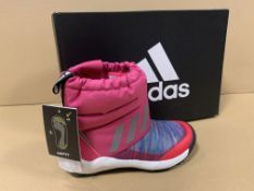 (NO VAT) 6 X BRAND NEW CHILDRENS ADIDAS PINK RAPIDA SNOW BOOTS SIZES MAY VARY