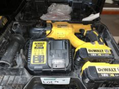 DEWALT DCH033 3KG 18V 4.0AH LI-ION XR BRUSHLESS CORDLESS SDS PLUS DRILL COMES WITH 2 BATTERIES,