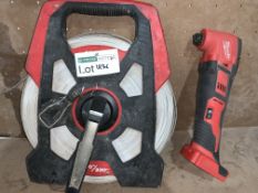 TOOL LOT INCLUDING MILWAUKEE 100M TAPE, AND MILWAUKEE MULTI TOOL (UNCHECKED, UNTESTED)