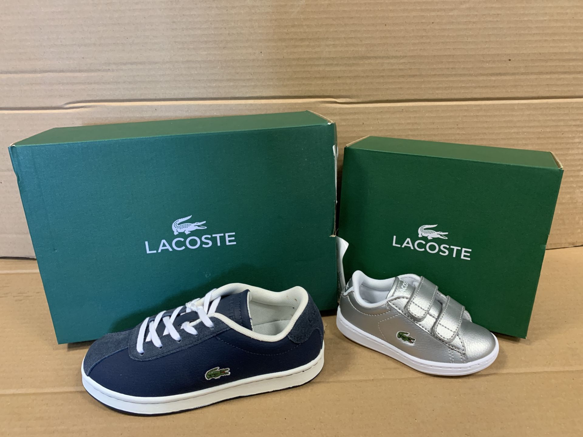 (NO VAT) 6 X BRAND NEW CHILDRENS LACOSTE FOOTWEAR IN VARIOUS STYLES AND SIZES