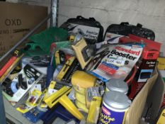 APPROX 40 PIECE MIXED LOT, INCLUDING FRONT CAR SEAT COVERS, DASH WIPE GLOSS, MAGNETIC P PLATETS,