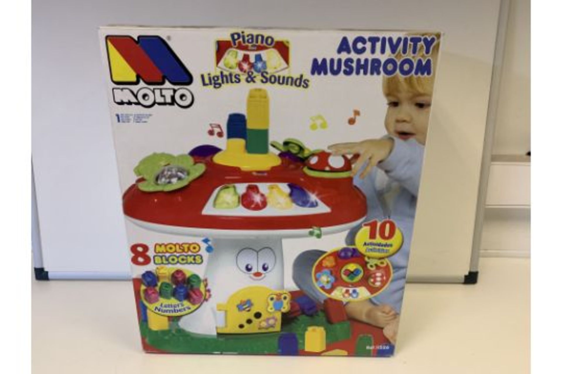 4 X NEW BOXED MOLTO PIANO LIGHTS & SOUNDS LARGE ACTIVITY MUSHROOMS