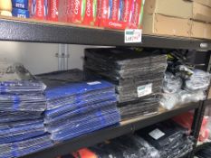 MIXED LOT INCLUDING LARGE QUANTITY OF OXFORD TOP FILES AND APPROX 50 X WORK GLOVES