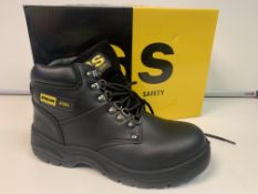 4 X BRAND NEW STERLING SAFETY BOOTS LETAHER WITH STEEL TOE CAP IN VARIOUS SIZES