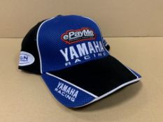 25 X BRAND NEW OFFICIAL YAMAHA RACING BLACK AND BLUE CAPS