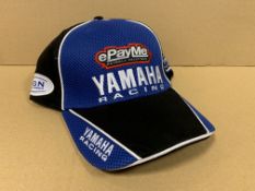 25 X BRAND NEW OFFICIAL YAMAHA RACING BLACK AND BLUE CAPS