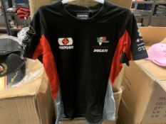 (NO VAT) 30 X BRAND NEW OFFICIAL OXFORD DUCATI CHILDRENS CUSTOM T SHIRTS SIZE 5/6