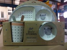 10 X NEW BOXED LITTLE STORIES OH SO TASTY - BABY BAMBOO DINNER SETS. RRP £15 EACH