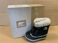 (NO VAT) 4 X BRAND NEW SOREL YOOT PAC BLACK BOOTS SIZE i7