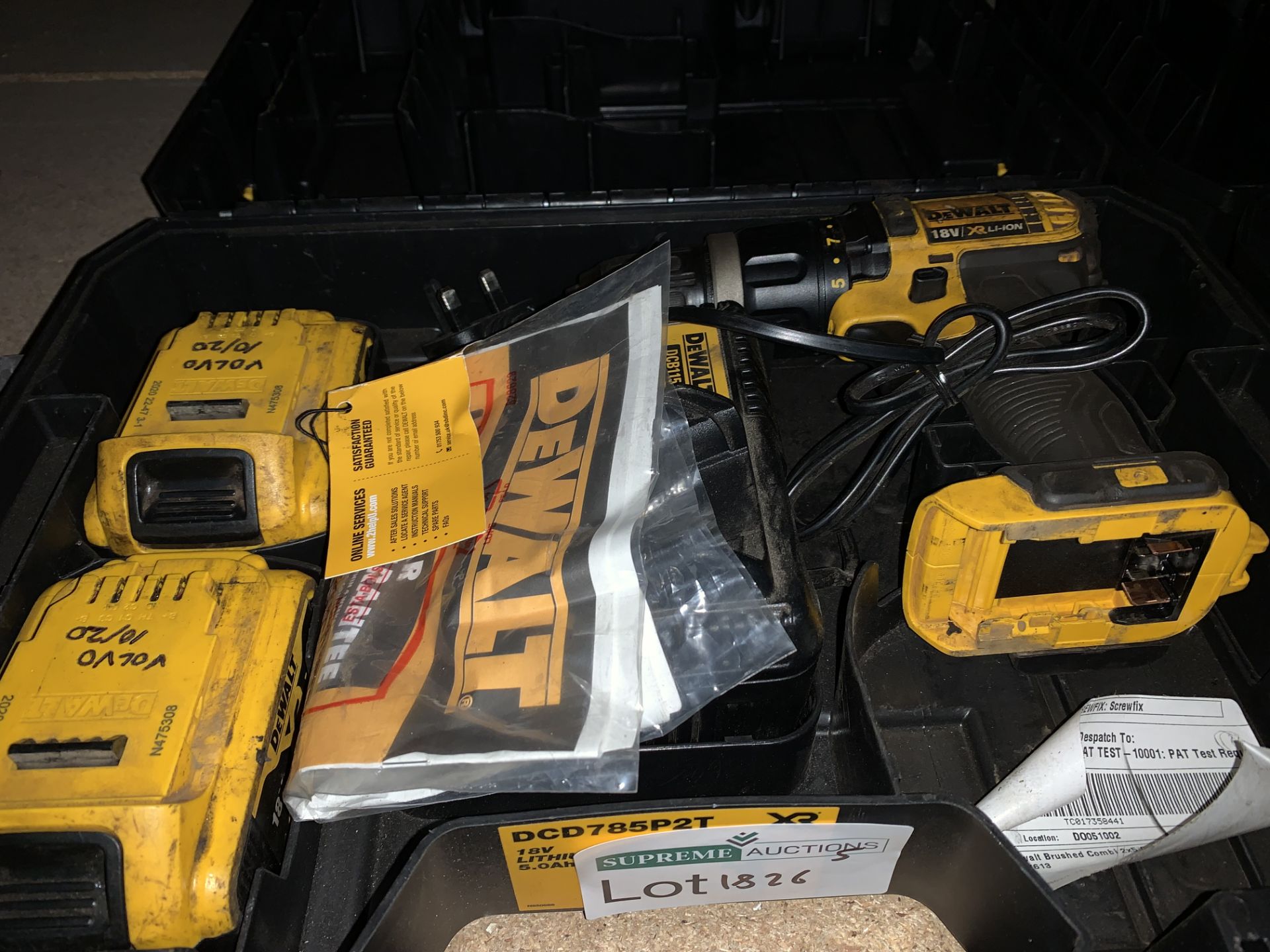 DEWALT DCD785P2T-SFGB 18V 5.0AH LI-ION XR CORDLESS COMBI-HAMMER DRILL COMES WITH 2 BATTERIES,