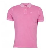 BRAND NEW BARBOUR WASHED SPORT POLO TOP MAUVE SIZE XL RRP £50 - 2