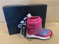 (NO VAT) 6 X BRAND NEW ADIDIAS PINK RAPIDA SNOW BOOTS (SIZES MAY VARY)