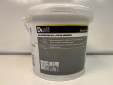 20 X NEW 3.5KG TUBS OF DIALL MULTIPURPOSE WALLPAPER ADHESIVE - READY MIXED.