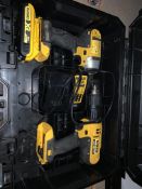 DEWALT TWIN PACK CORDLESS COMBI DRILL AND IMPACT DRIVER SET COMES WITH BATTERY, CHARGER AND CARRY