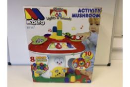 4 X NEW BOXED MOLTO PIANO LIGHTS & SOUNDS LARGE ACTIVITY MUSHROOMS