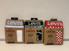 20 X BRAND NEW PACKS OF 2 LEVI BOXERS IN VARIOUS STYLES AND SIZES