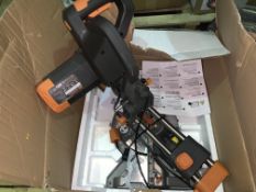 EVOLUTION R255SMS 255MM SLIDING MITRE SAW 230V COMES WITH BOX (UNCHECKED, UNTESTED)