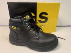 4 X BRAND NEW STERLING SAFETY BOOTS LETAHER WITH STEEL TOE CAP IN VARIOUS SIZES