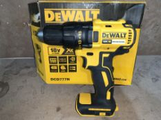 DEWALT DCD777 18V LI-ION XR BRUSHLESS CORDLESS DRILL DRIVER COMES WITH BOX (UNCHECKED, UNTESTED)