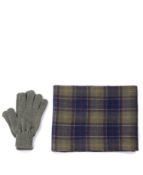 BRAND NEW BARBOUR LAMBSWOOL TARTAN SCARF AND GLOVES SET ONE SIZE FITS ALL RRP £55 - 5