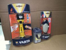 36 PIECE MIXED VARTA LOT INCLUDING POWER PACK, TORCHES, USB CHARGERS ETC