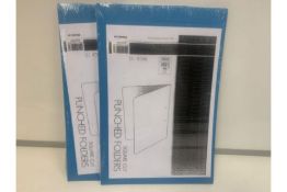 80 X NEW PACKS OF 10 ECOLABEL SQUARE CUT PUNCHED FOLDERS - COLOURS MAY VARY