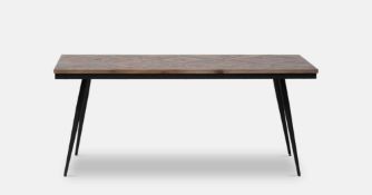 Torin 6 seat dining table, teak wood and black. RRP £579. The Torin dining table is a perfect
