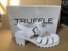 20 X TRUFFLE PVC WHITE SHOES IN VARIOUS SIZES